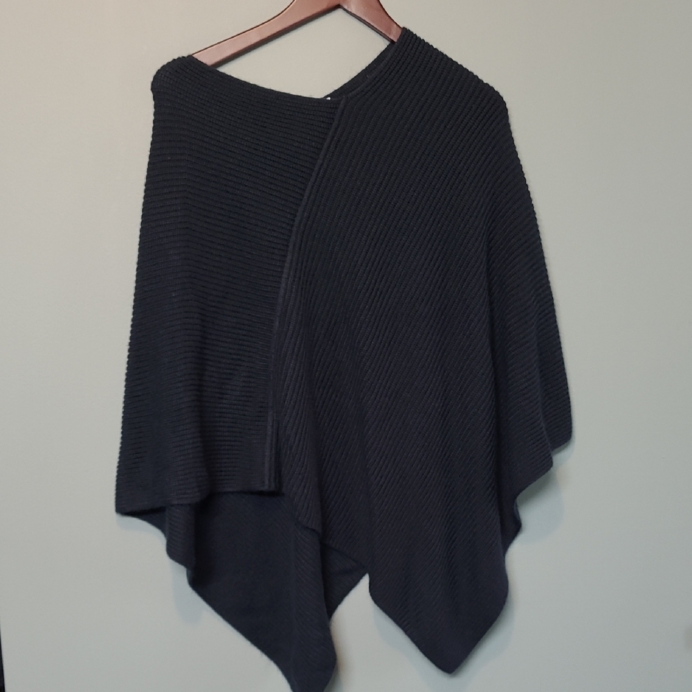 Chic Dark Blue Women's Poncho